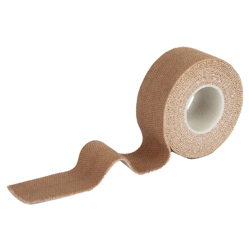 TIGERTAPES - Pack of 12 | 2.5cm x 4.5m (Beige) - Tiger Club Non Tear Elastic Adhesive Bandage - Sports Tape for Thumb, Toe, Elbow, Wrist Joint Support | Strapping Tape for Medical Use Beige