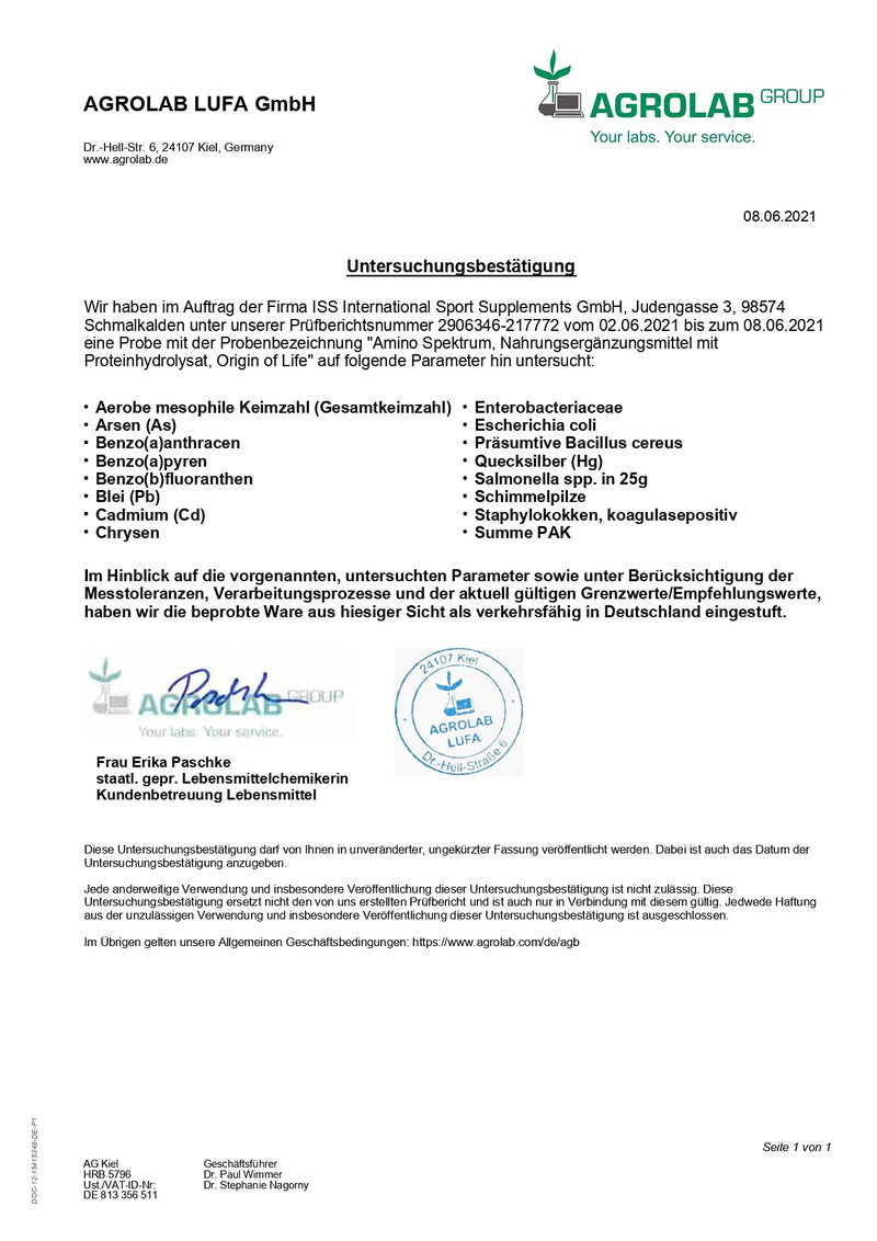 [Australia] - Origin of Life Amino Spectrum - 500 tablets of 1000 mg each - high dose & vegan - big pack - 18 amino acids including 8 EAA's & BCAA - laboratory tested - without magnesium stearate 
