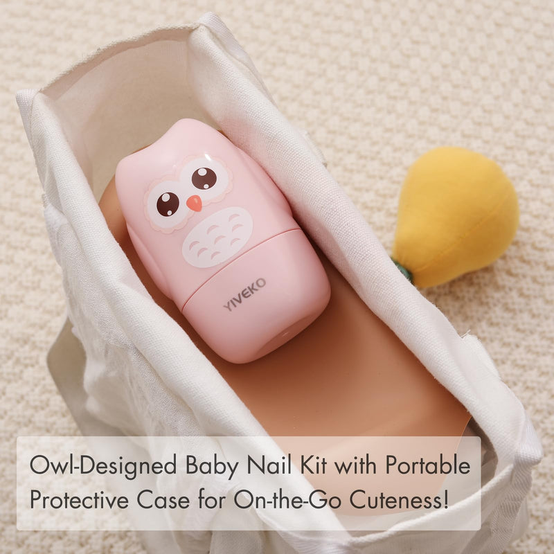 [Australia] - Baby Nail Kit, 4-in-1 Baby Nail Care Set with Cute Case, Baby Nail Clippers, Scissors, Nail File & Tweezers, Baby Manicure Kit and Pedicure kit for Newborn, Infant, Toddler, Kids-Owl Green 