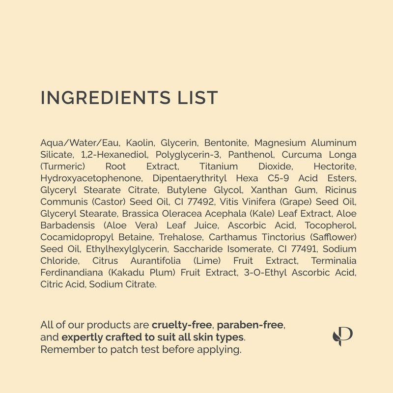 PLANTIFIQUE Korean Turmeric Clay Mask for Dark Spots - Calms, Refines Pores | Hydrating Face Masks with Vitamin C, Kaolin & Bentonite, Aloe Vera - Mascarilla de Arcilla, Includes Spatula, 3.88oz