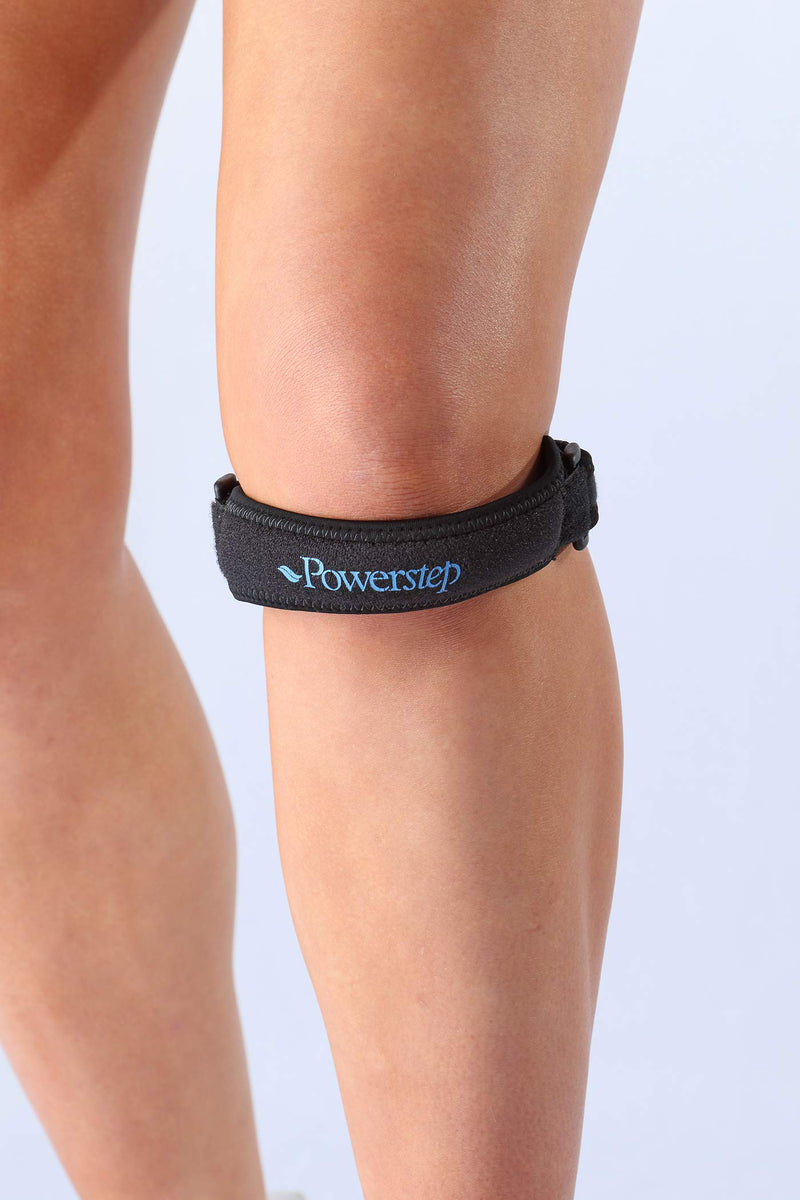 Powerstep unisex adult Powerstep Patella Strap, Un Walking Shoe, Black, One Size US