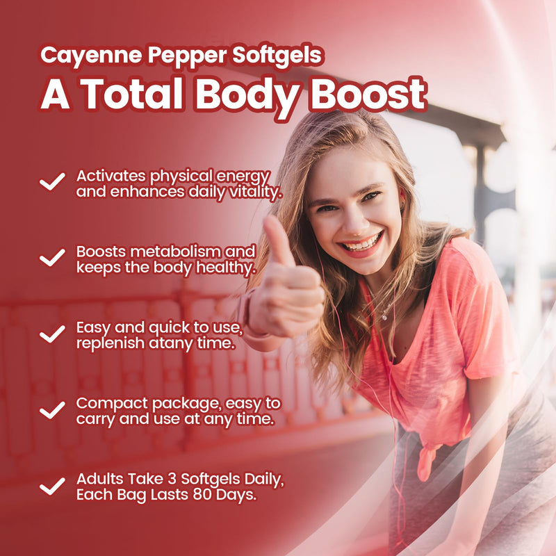 VivoNu 12-in-1 Cayenne Pepper Softgels Supplement, 240 Capsules | Supports* Leg Vein, Heart & Blood Vessel Health; Vitamin E, D3+K2, Grape Seed, Hawthorn, Beetroot & Berberine 1 Bag