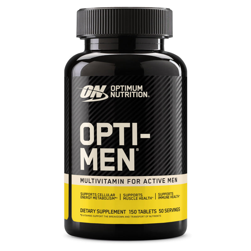 Optimum Nutrition Opti-Men, Vitamin C, Zinc and Vitamin D, E, B12 for Immune Support Mens Daily Multivitamin Supplement, 150 Count (Packaging May Vary) 150 Count (Pack of 1)