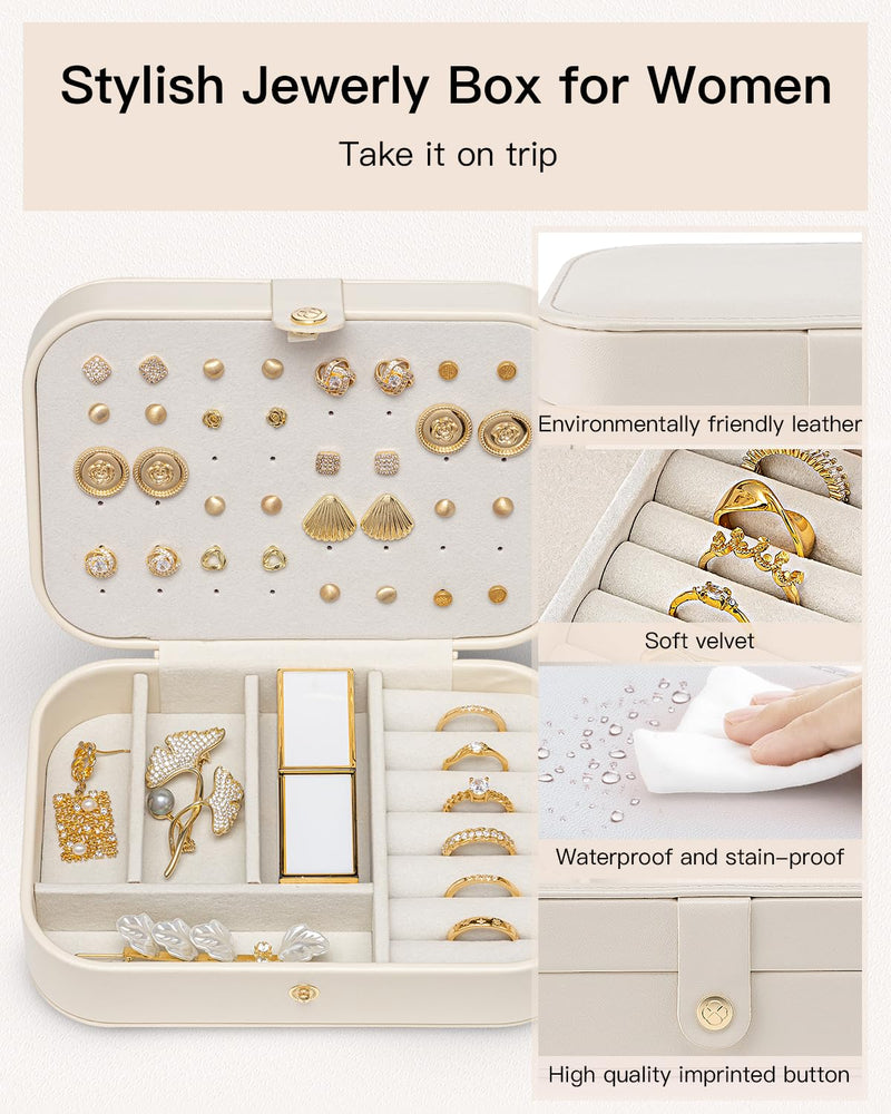 Vlando Travel Jewelry Case & Travel Makeup Bag