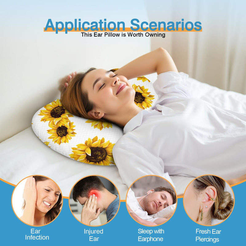 [Australia] - Ear Piercing Pillow with an Hole for Relief Ear Pain Side Sleepers,Cotton and Polyester Hole Pillow,Washable Ear Guard Pillow Ear Piercing Pillow-9 