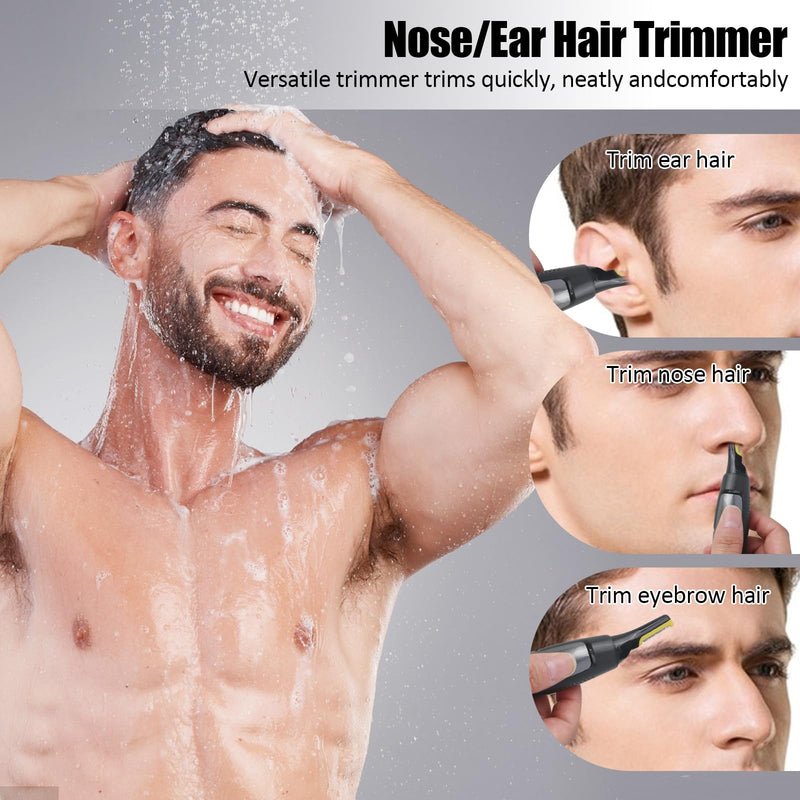 [Australia] - smtfcty Nose Hair Trimmer USB Rechargeable 3 in 1 Professional Ear Hair Trimmer Professional Painless Eyebrow and Eye Hair Trimmer for Men and Women IPX7 Waterproof 