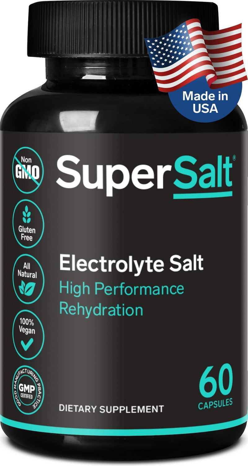 [Australia] - Keto Electrolyte Supplement, Salt Replacement Tablets for Rapid Oral Rehydration & Post Workout Recovery, Magnesium, Zinc, Sodium, Copper | 60 Capsules | Stop Leg Cramps and Restore Energy 