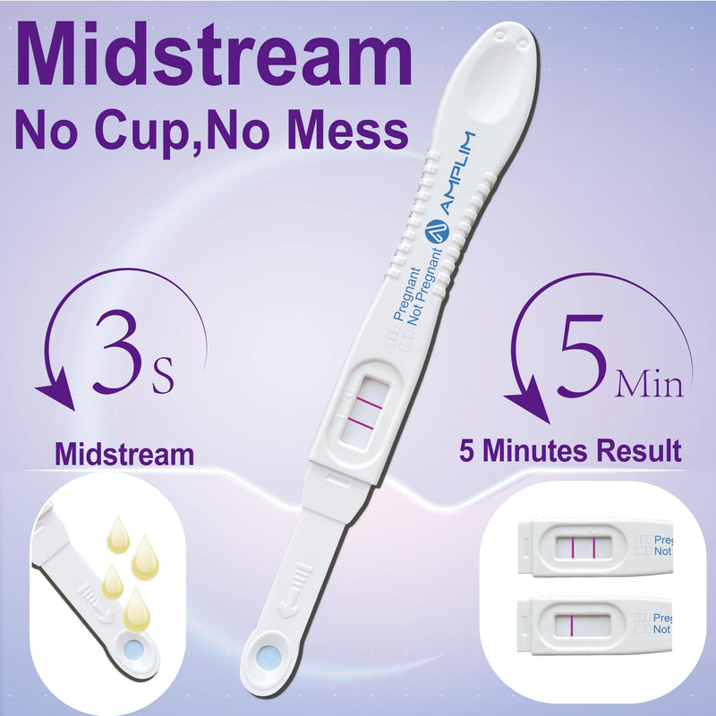 HCG Early Detection Pregnancy Test Stick, 15 Pack | 6-Days Sooner, Extra Sensitive 10 MIU/mL, Midstream 2-Sec Easy Home Tests