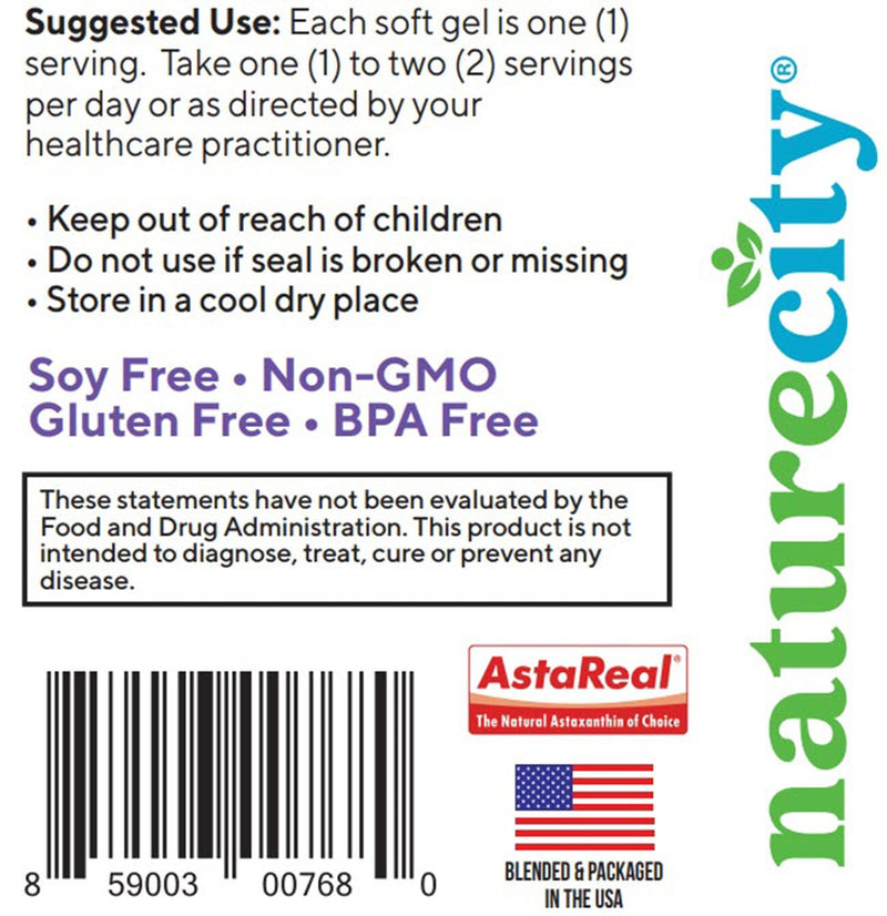 [Australia] - True-Asta AstaReal Natural Astaxanthin Supplements 6mg – Joint Muscle Skin Eye Support (30 Soft Gels) Algae Antioxidants Supplement | Non-GMO, Gluten Free, and BPA Free 1 