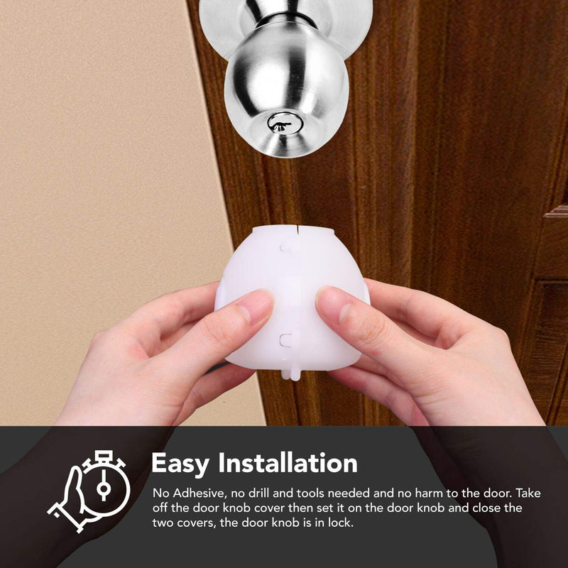 [Australia] - EUDEMON 6 Pack Baby Safety Door Knob Covers Door Knob Locks 
