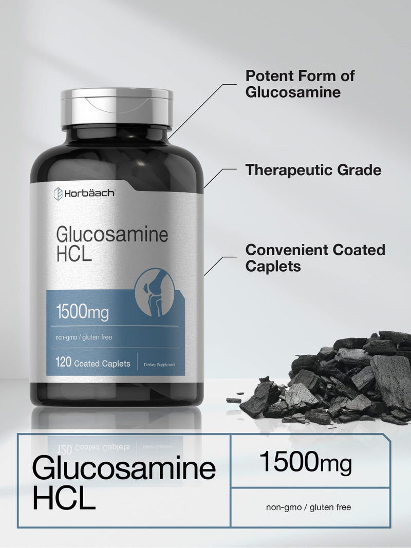 [Australia] - Horb√§ach Glucosamine HCL | 1500mg | 120 Caplets | Non-GMO and Gluten Free Supplement 