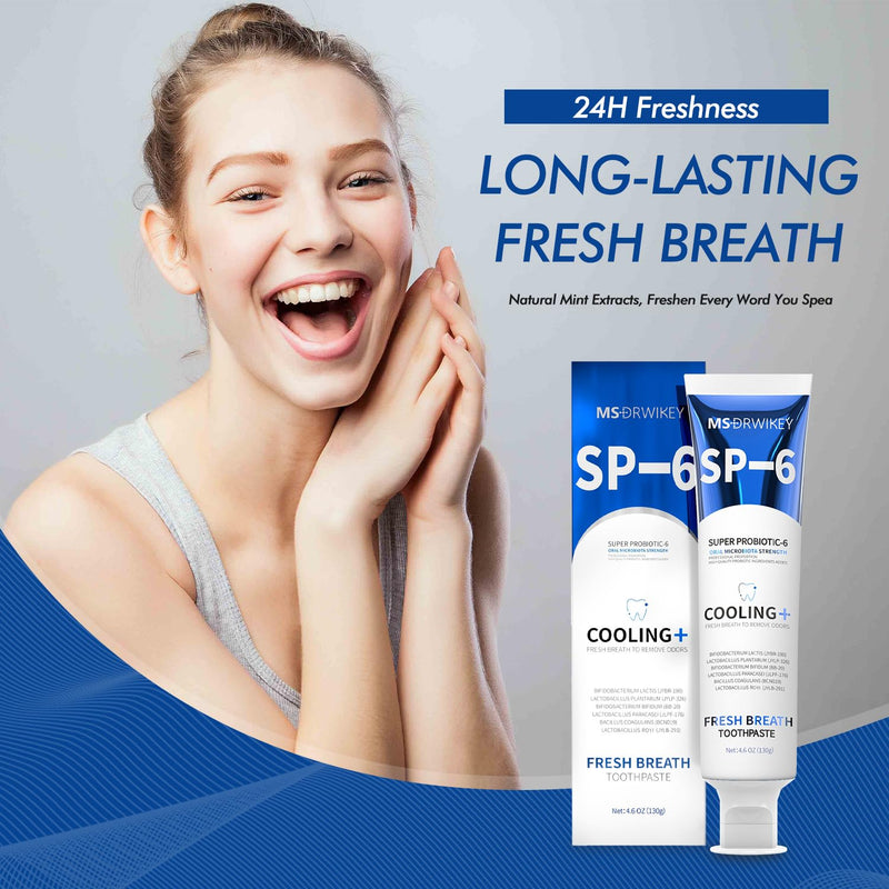 [Australia] - SP-6 Toothpaste, Cooling Fresh Breath, and 7-Pro Whitening Toothpaste Bundle | 6 Probiotics for Oral Health, Fluoride-Free, Safe for Enamel, Deep Whitening & Freshness 