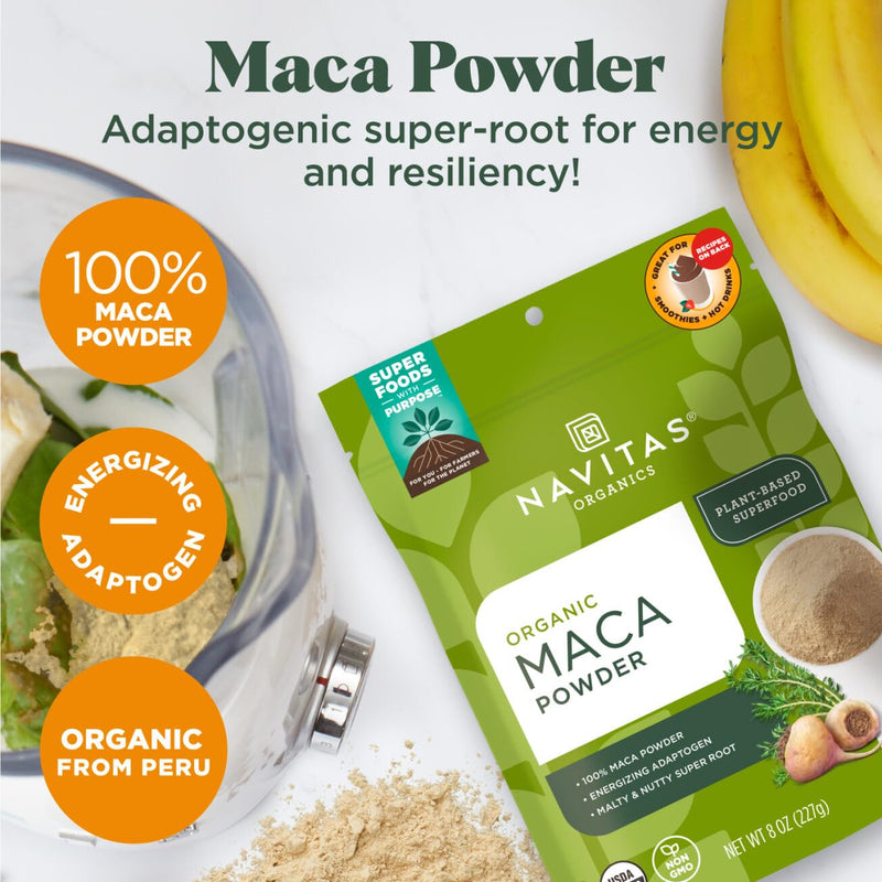 [Australia] - Navitas Organics Maca Powder ‚Äì 100% Gelatinized Peruvian Maca for Adaptogen Smoothies, Lattes, Baking & More ‚Äì Energize & Balance - USDA Organic, Non GMO, Vegan, Gluten Free (4oz. Bag, 23 Servings) 4 Ounce (Pack of 1) 