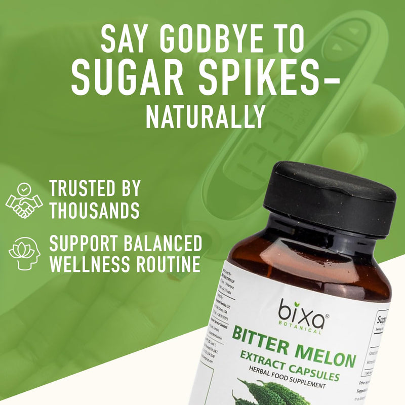 [Australia] - bixa BOTANICAL Bitter Melon Extract | Karela | Momordica Charantia 450 mg Vegitarian Capsules| Gluten Free, Non-GMO, Steam Sterlized, Vegan, 100% Pure. (60 Count (Pack of 1)) 60 Count (Pack of 1) 