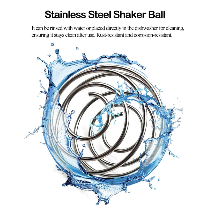 [Australia] - midgreyeye Pack of 4 Stainless Steel Shaker Ball Shaker Ball Protein Shake Protein Mixer Sport Fitness Shaker Protein Shaker for Protein Blended Drinks (stainless steel) (4.8 x 4.2 cm) 4.8 x 4.2 cm 