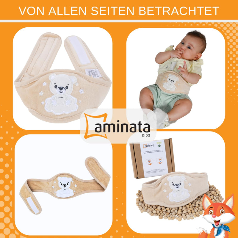 [Australia] - Baby heat pillow - heat belt cherry stones - cherry stone pillow for babies & toddlers - grain pillow for stomach ache & flatulence - gift for birth & baptism 