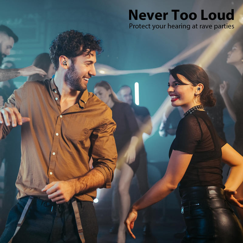 [Australia] - Concert Ear Plugs, Yawsoy High Fidelity Noise Cancelling Ear Plugs, Reusable Ear Plugs for Musicians, Raves, Focus and Sleep, 20dB Noise Reduction & Hearing Protection, 6 Pair Ear Tips in S/M/L(Clear) Clear 