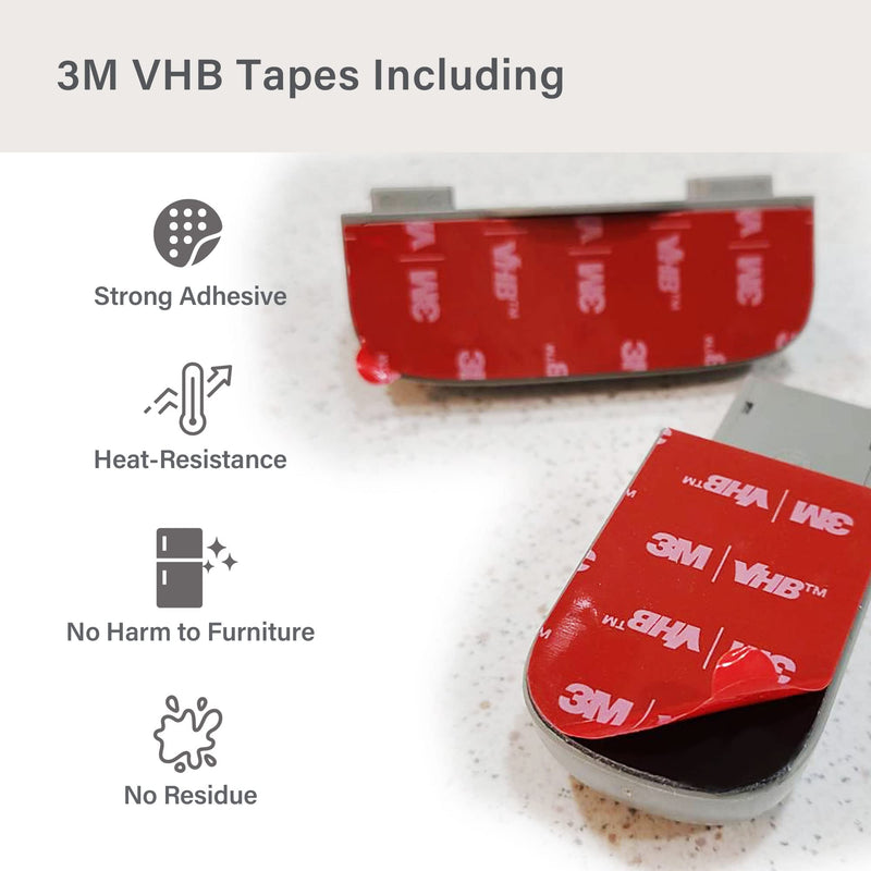 [Australia] - One-handed Operation Fridge Lock Child Proof, Refrigerator/Fridge/Freezer Latches to Keep Door Closed, 3M VHB Tape, No Tools Need, Grey, by Heart of Tafiti 