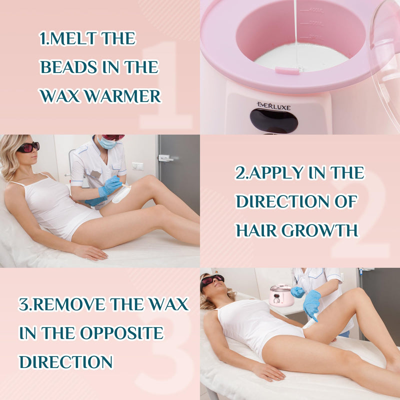 [Australia] - Wax Beads, 1LB Hard Wax Beans for Hair Removal Sensitive Skin, Hard Wax Perfect for Full Body, Brazilian Hard Wax Beads for Bikini waxing White 16 Ounce (Pack of 1) 