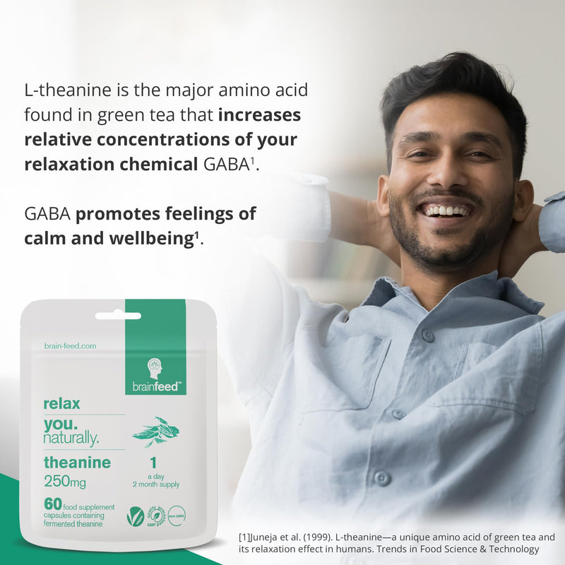 Pure L theanine Supplement (60) | 250mg l theanine Capsules – 1 a Day | Stress Relief Supplement & Calm aid | GABA Supplement Support | Lab-Tested | Vegan | 1-A-Day, Fast-acting l theanine supplement, Relaxation Without Sedation, GABA alternative, 99% ...