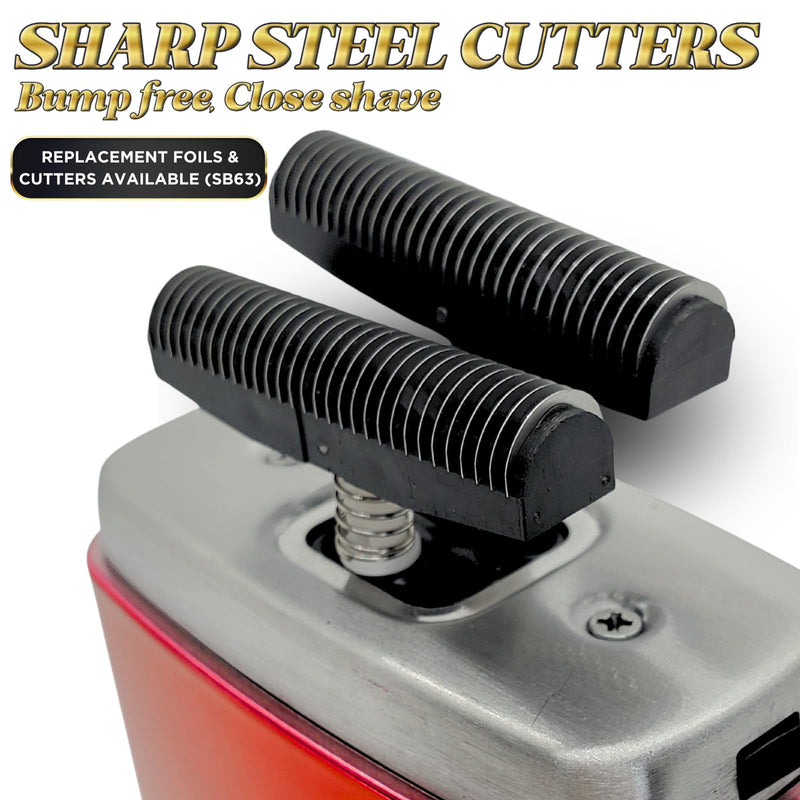 [Australia] - Supreme Trimmer Replacement Foil & Cutter SB63 | Hypoallergenic Foil for Crunch STF602 | Red Red Foil & Cutters 