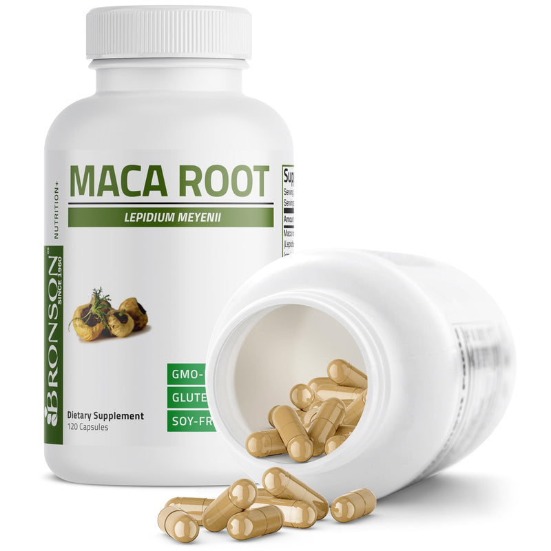 [Australia] - Bronson Maca Root Lepidium Meyenii Non-GMO, 120 Vegetarian Capsules 120 Count (Pack of 1) 
