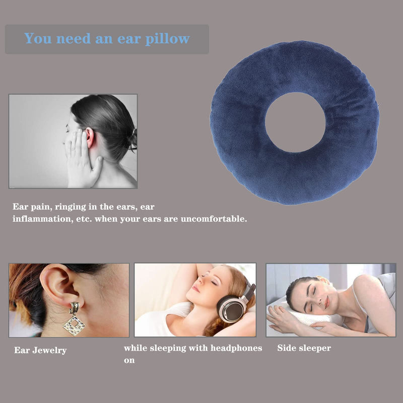 [Australia] - S-SNAIL-OO Ear Piercing Pillow for Side Sleepers，Small Pillow with Ear Hole Donut Pillow for Ear Relief Ear Pressure Ear Pain，Headphones 