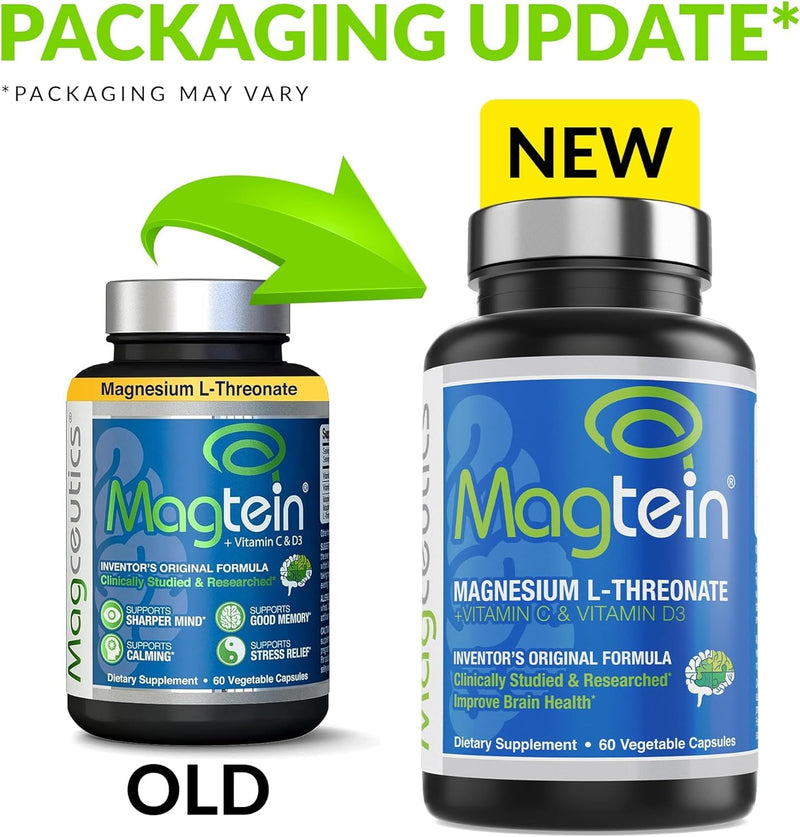 [Australia] - Magnesium L-Threonate, Improve Brain Health, Memory, Cognition, Stress Relief and Sleep Quality - 60 Veg Capsules (30 Days Supply) 