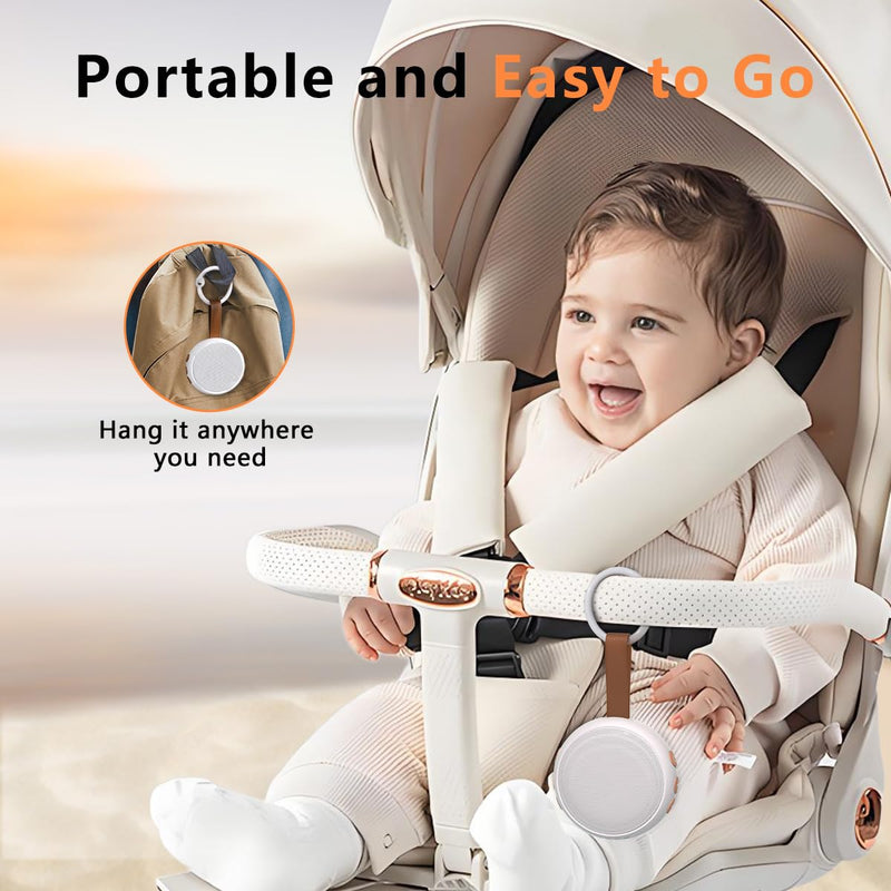 [Australia] - Portable Sound Machine Baby White Noise Machine Pink Noise Machine with 30 Soothing Sounds for Newborn Kids Adults Battery Sleep Brown Noise Masker 4 Timers Memory Function for Travel Home Office 