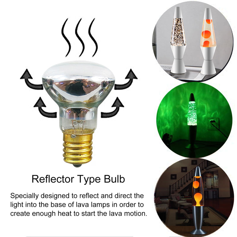 [Australia] - Lava Lamp Bulb 4 Pack 30W E17 R39 Reflector Type Bulb, Replacement Bulbs for Lava Lamps and Glitter Lamps. 