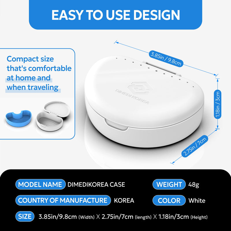 [Australia] - Denture storage case – Hygienic & Protective Denture Bath Cup – Travel-Friendly Orthodontic Dental Retainer Container, Portable, Secure for Invisalign, Mouth guards, Braces – Easy to Use 