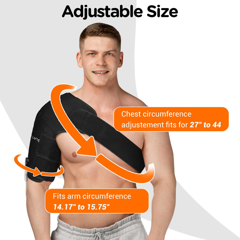 Comfytemp Shoulder Heating Pad for Men Women, S/M | For Rotator Cuff, With Brace, Electric Heated Wrap, 3 Heat Settings, 2H Auto-Off, for Men Women Mom Dad