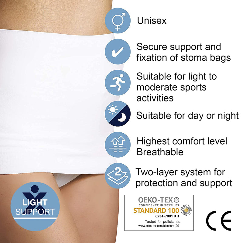 [Australia] - StomaSafe Plus Ostomy/Hernia Support Garment Light by TYTEX (Black, L/XL), 47-1/2" - 55-1/2" Hip Circumference Large/X-Large (Pack of 1) Black 