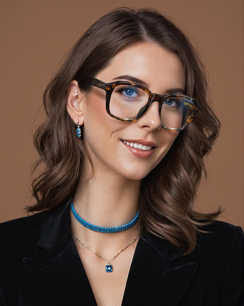 [Australia] - VISOONE Oversized Square Blue Light Blocking Glasses Fashion Computer Eyewear for Women and Men BENNETT Coco Tortoise 1 
