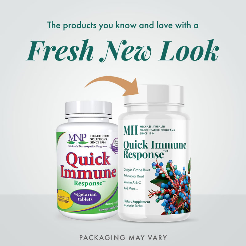 Michael's Health Naturopathic Programs Quick Immune Response - 120 Vegetarian Tablets - Immune System Support - With Vitamin A, Vitamin C & Zinc - 40 Servings