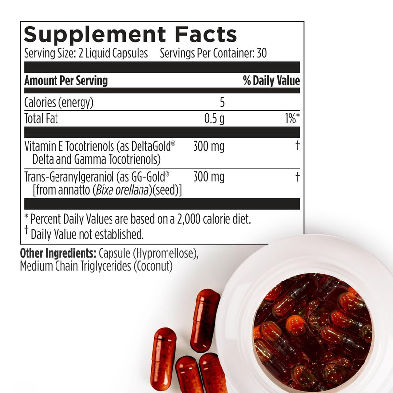 [Australia] - Annatrol Bone Support, Premium Annatto Tocotrienols & Geranylgeraniol (GG) Vitamin E Supplement, 300mg Tocotrienols Vitamin E (DeltaGold Delta + Gamma) 300mg GG-Gold, Helps Promote Bone & Heart Health 