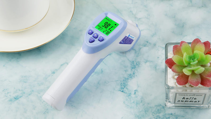 [Australia] - Amplim Digital Forehead Thermometer for Kids, Adults, and Babies - Touchless, Non-Contact Fever Thermometer with Temporal Head Function - No-Touch Thermometer for Accurate Temperature - FSA/HSA 