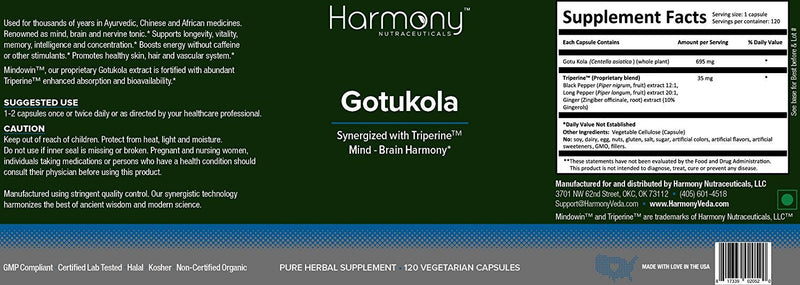 [Australia] - Gotu Kola Maximum Potency Highest bioactivity Dr. Gumman's Clinical Grade 120 Vegan Capsules Organic 