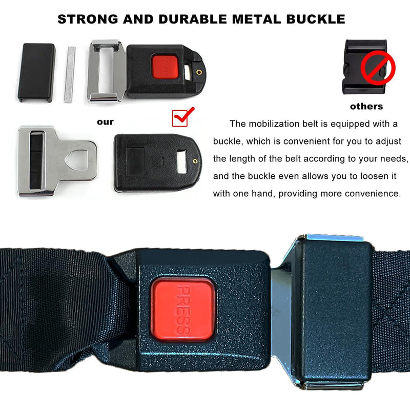 [Australia] - Mobilization Belt - Physical Therapy Belt Used for Physical Therapy ，Rehabilitation, and Manual Therapy Belt ;Mobilization Belt Physical Therapy- Highly Recommended by Physical Therapists Black 