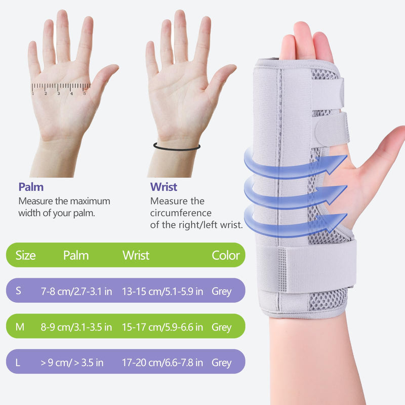Trigger Finger Splint, Finger Brace Joint Stabilizer, Hand Brace with Finger Support, Middle and Pinky Broken Finger Splint, Adjustable Hand and Wrist Support (M) Medium