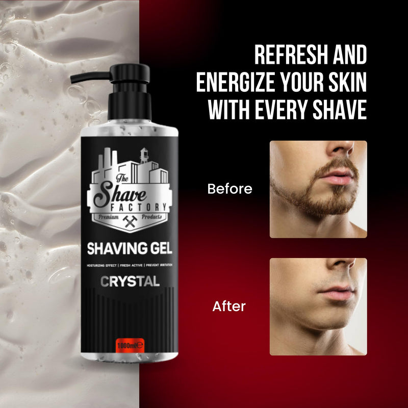 [Australia] - The Shave Factory Shaving Gel - Perfect shaving experience, moisture, protection and comfort for men - Premium shaving gel for an ultra-smooth and refreshing shave (Golden, 1250ML) 