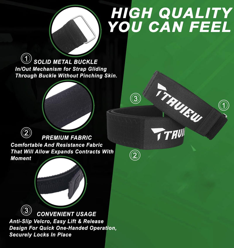 [Australia] - Occlusion Bands for Women Glutes & Hip Building, Blood Flow Restriction Bands BFR Bundle Booty Bands, Best Fabric Resistance Bands for Exercising Your Butt, Squat, Thigh, Fitness Black 