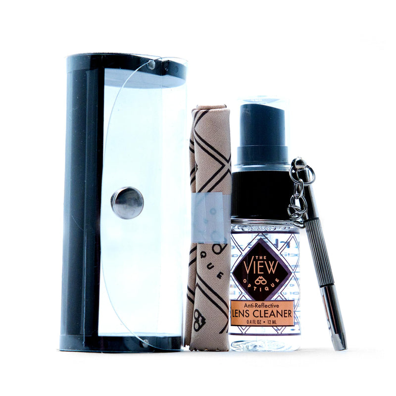 [Australia] - Anti-Reflective Safe Lens Cleaner & Repair Kit ‚Äì 0.4oz Glasses Cleaner Spray, Microfiber Cloth & Keychain Screwdriver in a Vinyl Snap Case for glasses & screens (3 Piece Set) 1x0.4oz Lens Spray + 1 Microfiber Cloth + 1 Screwdriver 0.4 Fl Oz (Pack of 3) 