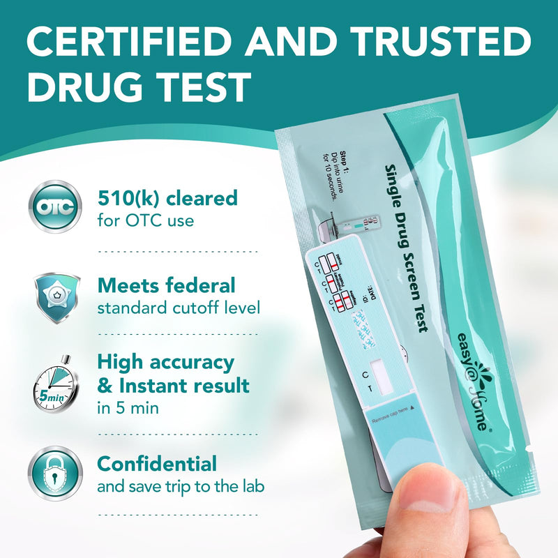 Easy@Home 3 Pack Marijuana Drug Test Kit - Urine THC Test for Home Use | THC Urine Tests (Cannabinoids Test) for Home Use, THC Detox Testing Kits 50ng/mL, Drug Testing Kit Track THC Detox #EDTH-114