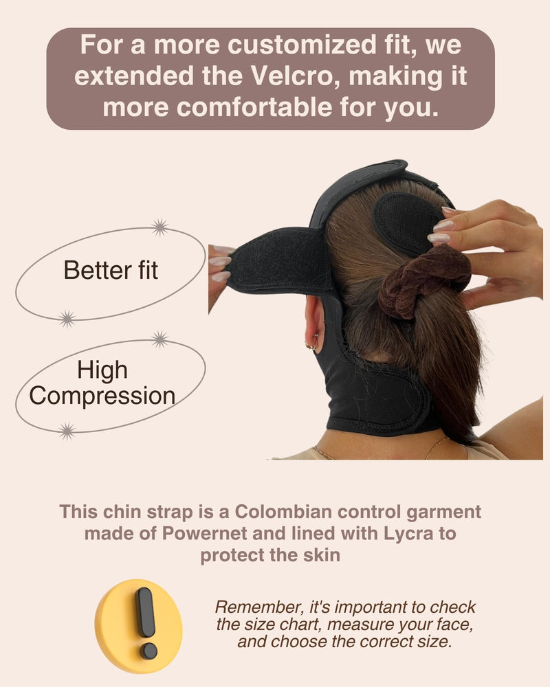 Shape Concept 301 Neck & Chin Compression Strap Face Bandage Support for Recovery & Contouring