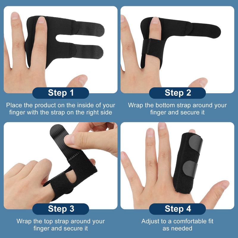 [Australia] - 5Pcs Trigger Finger Splint, Finger Braces Joint Stabilizer, Adjustable Mallet Splint and Hand Brace, Finger Straightener for Arthritis – Fits Thumb, Index, Middle, Ring and Pinky Fingers(5PCS) 