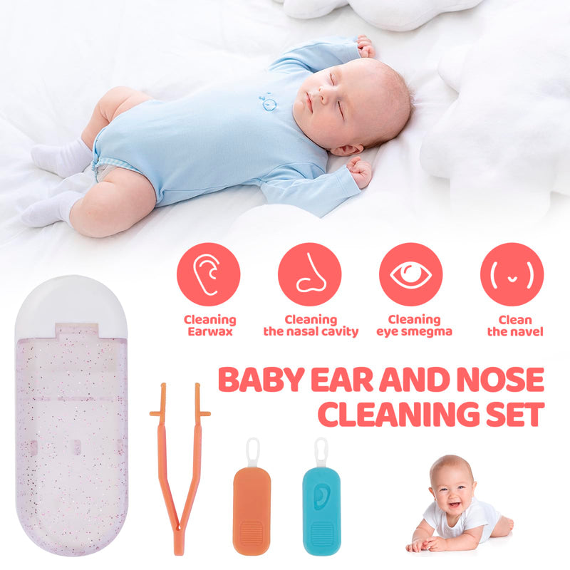 Baby Nose and Baby Ear Cleaner, Safe Baby Booger Remover Soft Nose Cleaning Tweezers Nose Cleaner for Baby Infants Newborns and Toddlers, Earwax and Snot Removal Baby Booger Picker