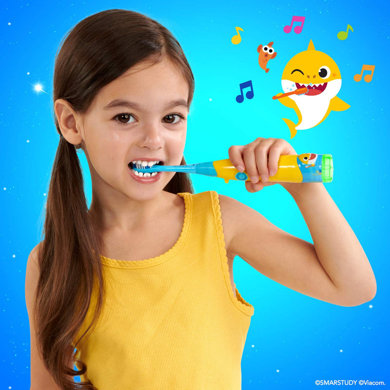 [Australia] - BriteBrush™ - Interactive Smart Kids Toothbrush featuring Baby Shark 1 Count (Pack of 1) 