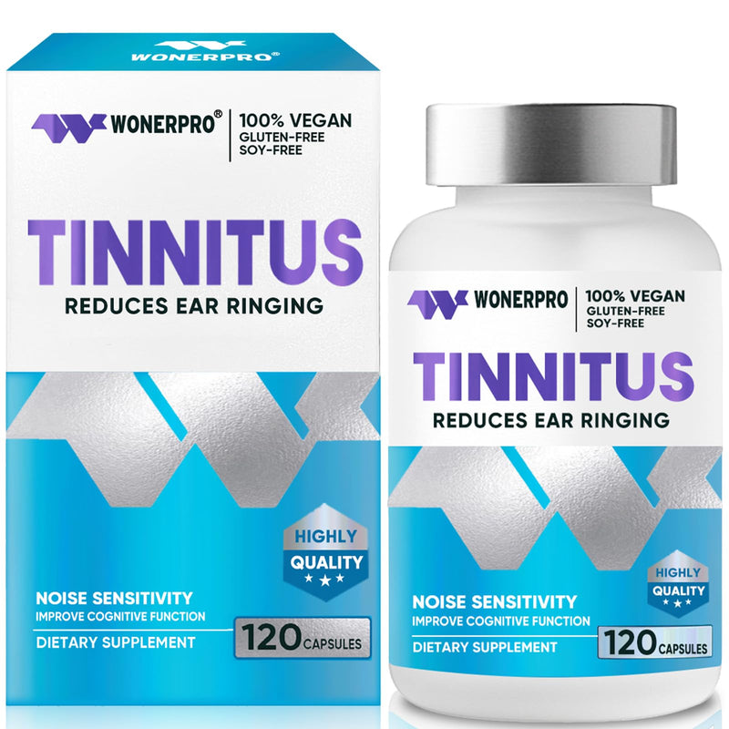 [Australia] - Tinnitus Relief for Ringing Ears - Supports Ear Health, Reduces Ringing in Ears for Men & Women, 120 Capsules WhiteÔºàtinnitus CapsulesÔºâ 