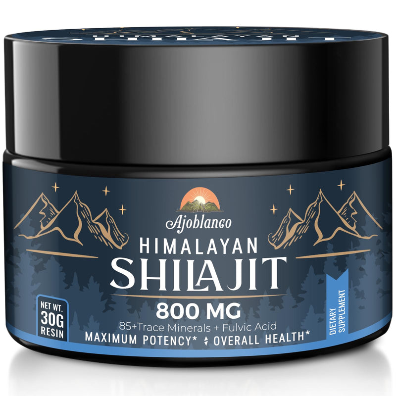 [Australia] - Ajoblanco 800 Mg Himalayan Shilajit Resin, Shilajit Pure Himalayan Organic, Shilajit Supplement with Purity, High Dosage & Potency for Energy, Strength & Immunity, Men & Women, 30 Grams 1.05 Ounce (Pack of 1) 
